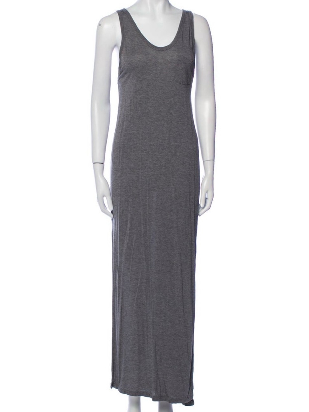 T by Alexander Wang Charcoal Sleeveless Maxi Tank Dress